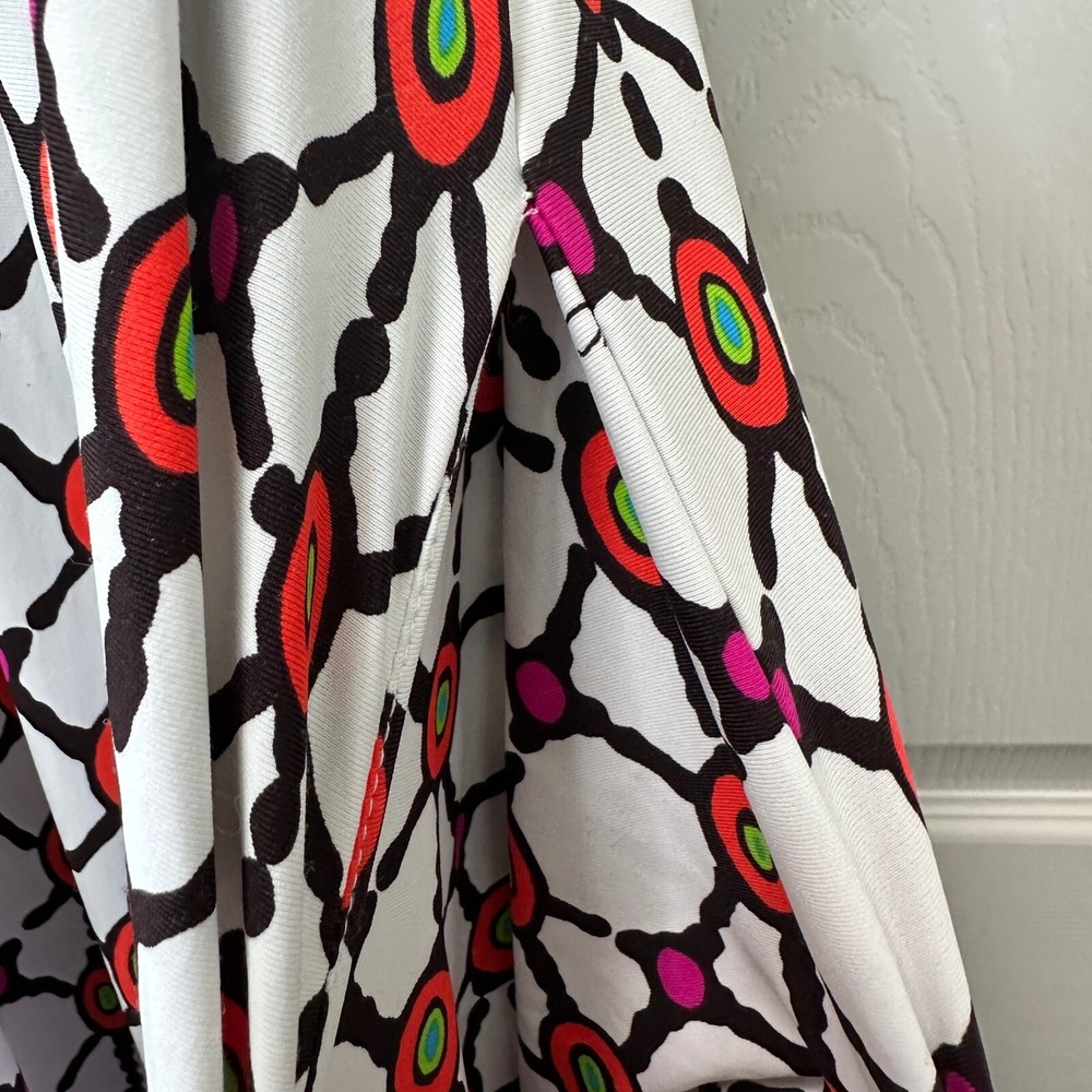 Trina Turk Venice Beach Maxi‎ Dress Halter Sleeveless Geometric M Boho Resort - Picture 5 of 7